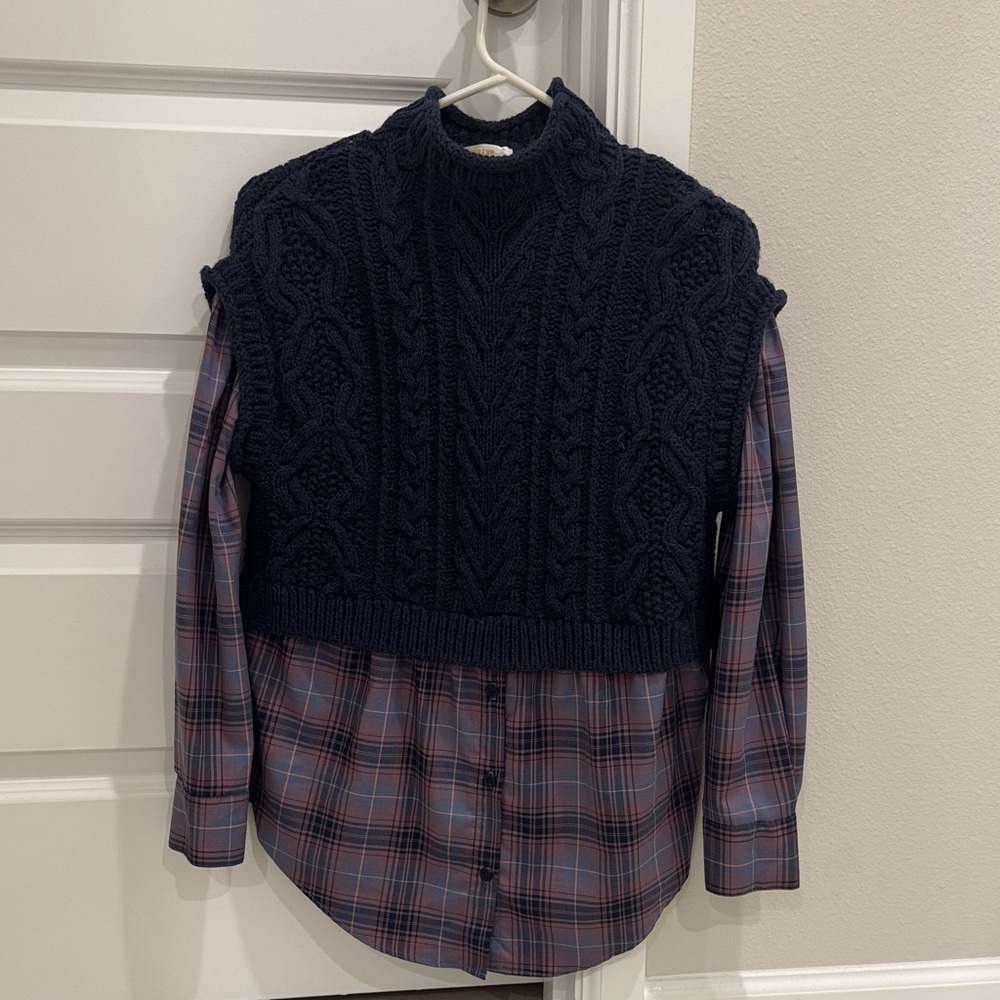Maeve Dark Blue Knit Sweater